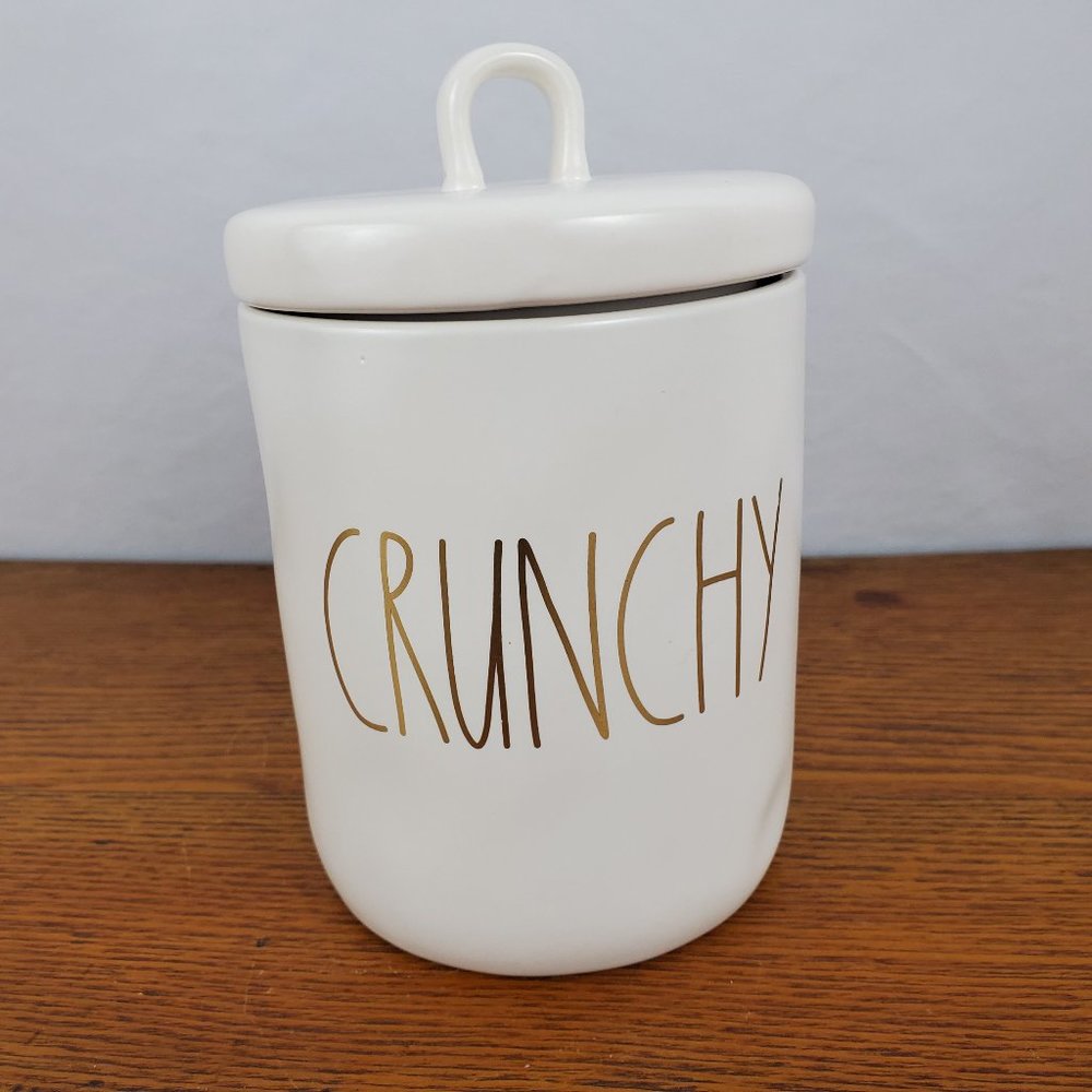 Rae Dunn Canister Crunchy White Gold Loop